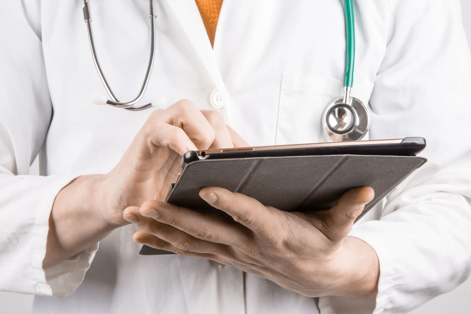 doctor with tablet
