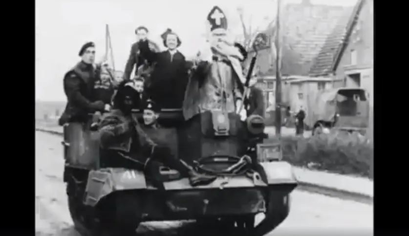 sinterklaas 1944 canadian army newsreel