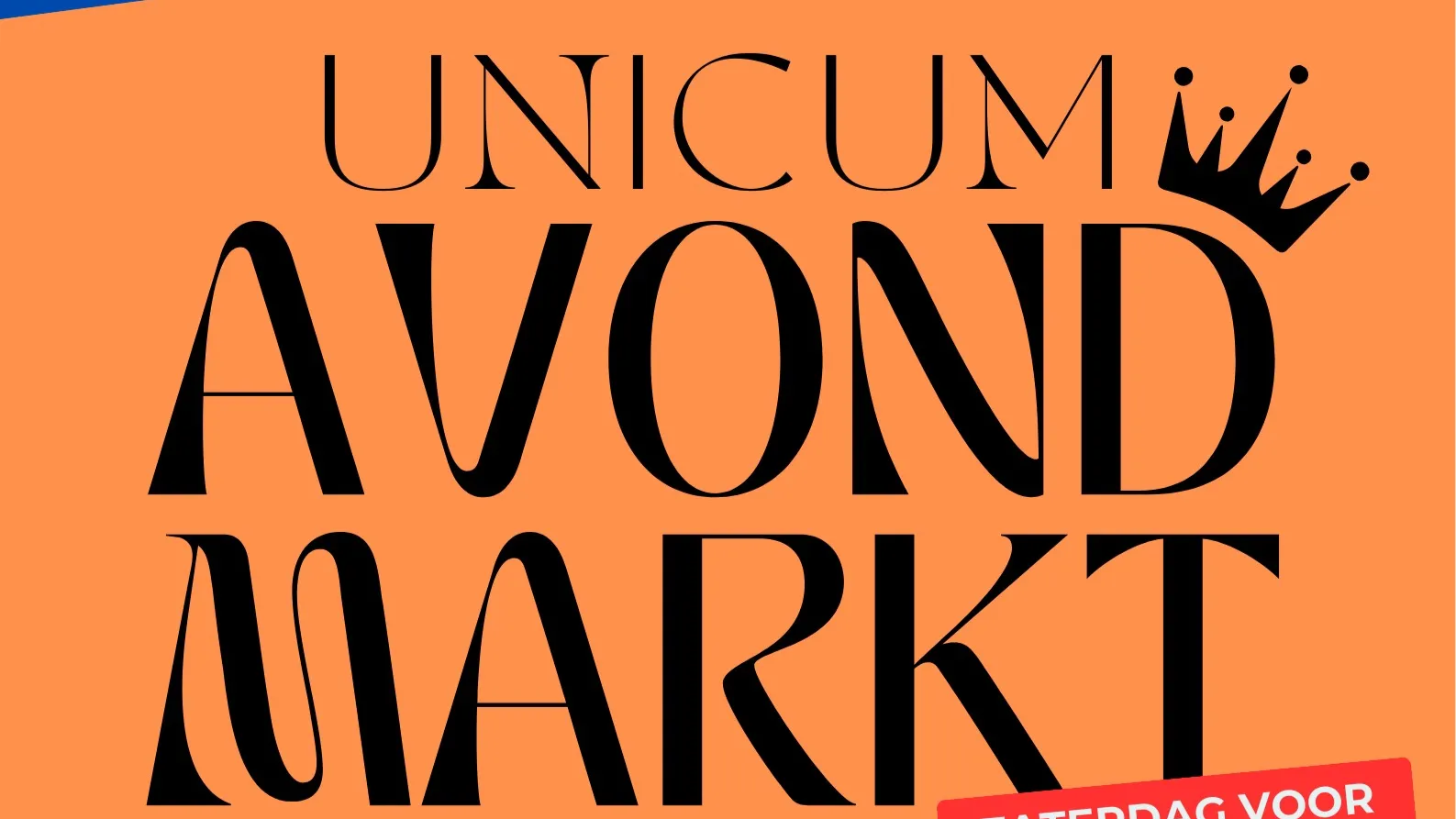 oranje minimalistisch markt poster top