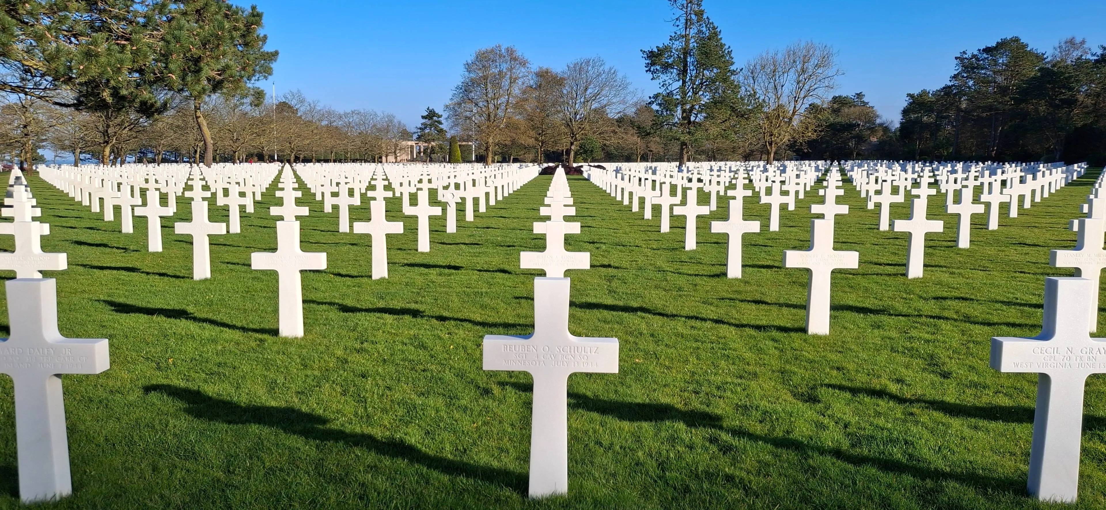 Militaire begraafplaats in Colleville-sur-Mer, Frankrijk