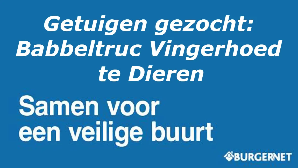 112 burgernet babbeltruc vingerhoed te dieren