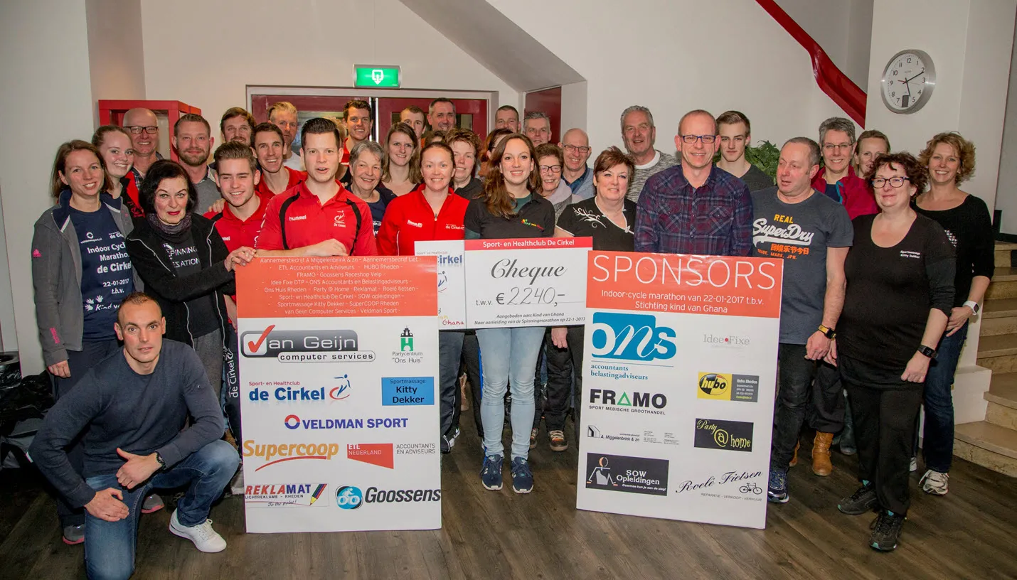 groepsfoto indoor cycling marathon 2017 robin zeilmaker