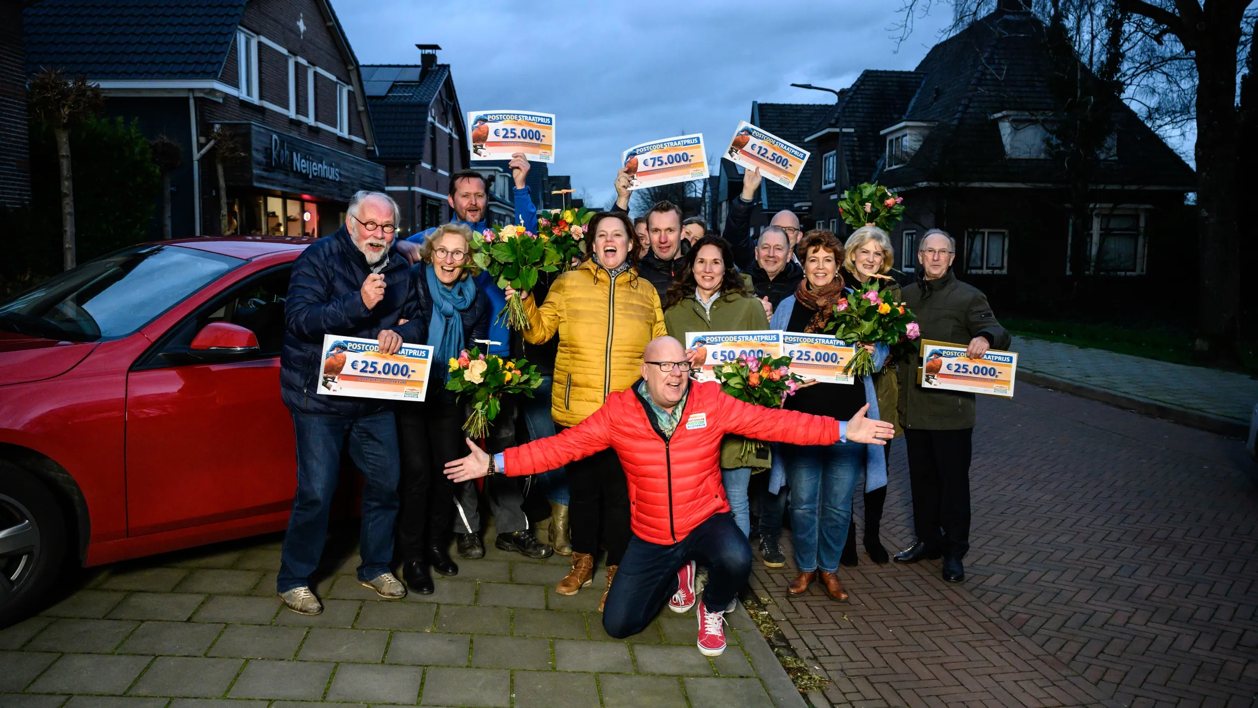 groot feest bij de postcodestraatprijs in rheden postcodeloterij