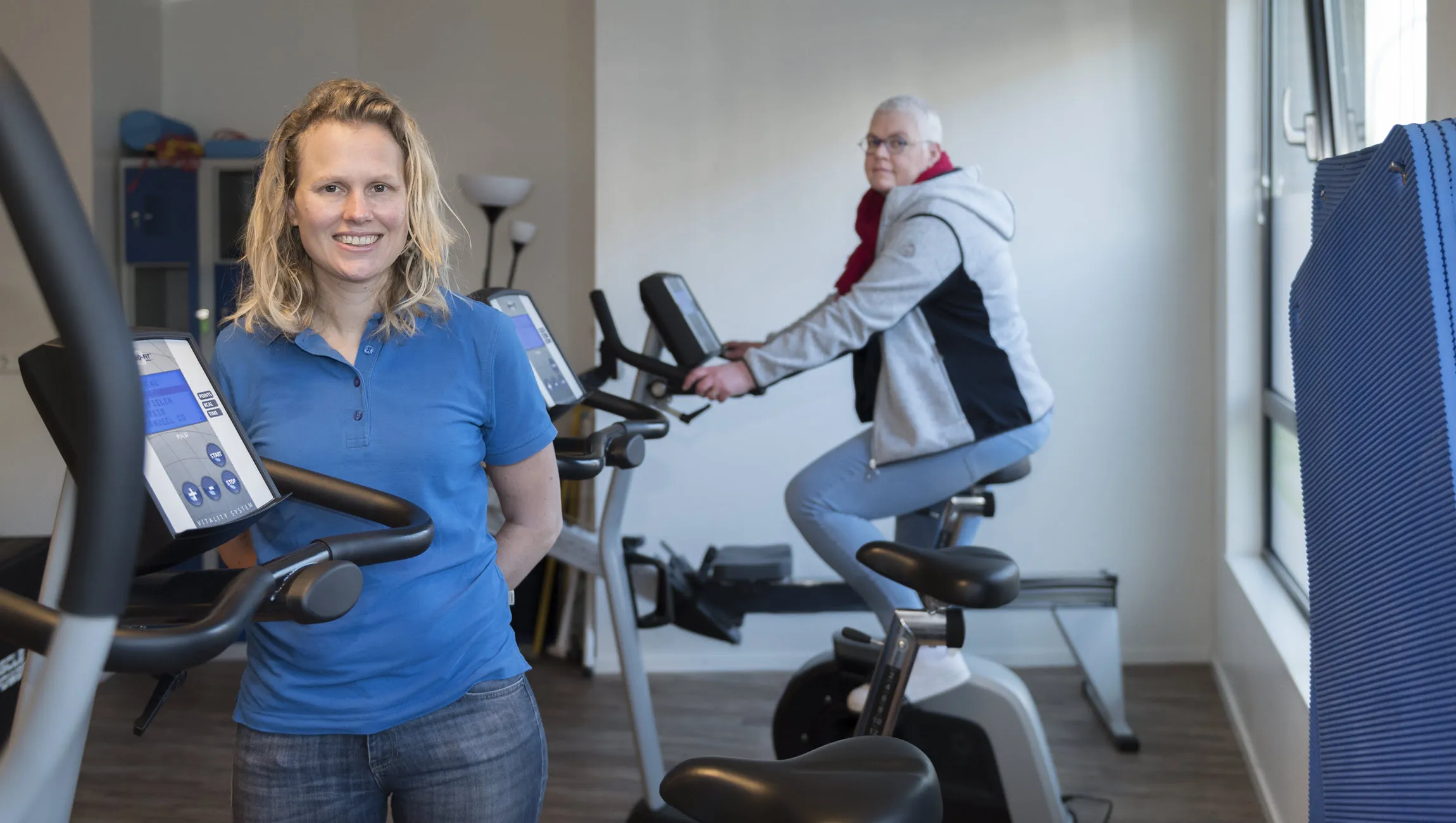 meriam sluiter van fysiotherapie miriam donders en patient lisbeth van der rijst oncologie netwerk midden gelderland