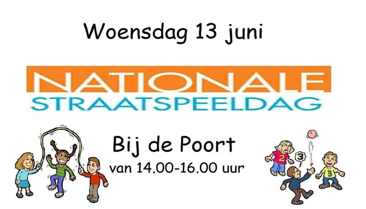 nationale straatspeeldag bij de poort