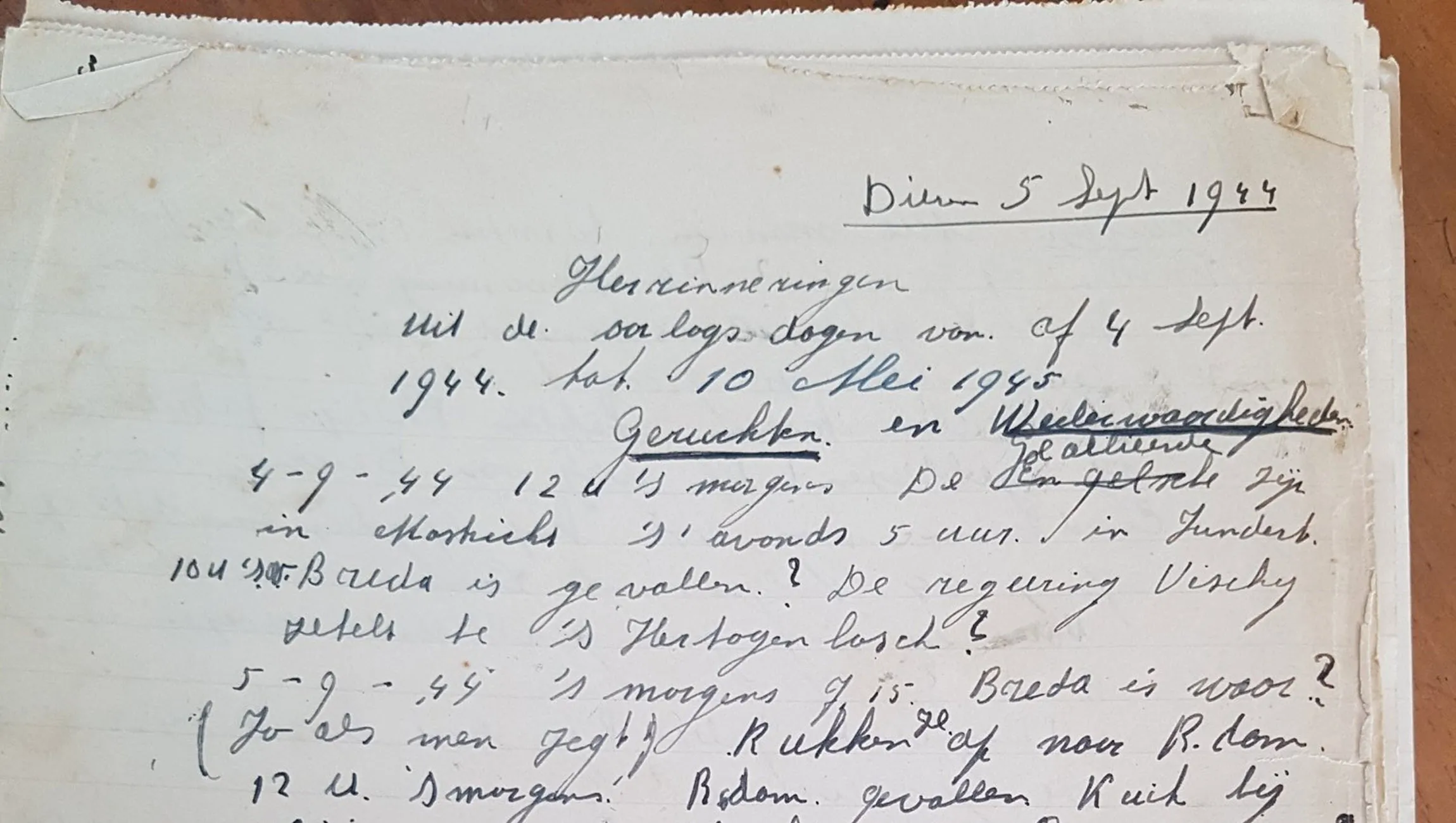 voorlezen uit oorlogsdagboeken museum rheden in oorlogstijd