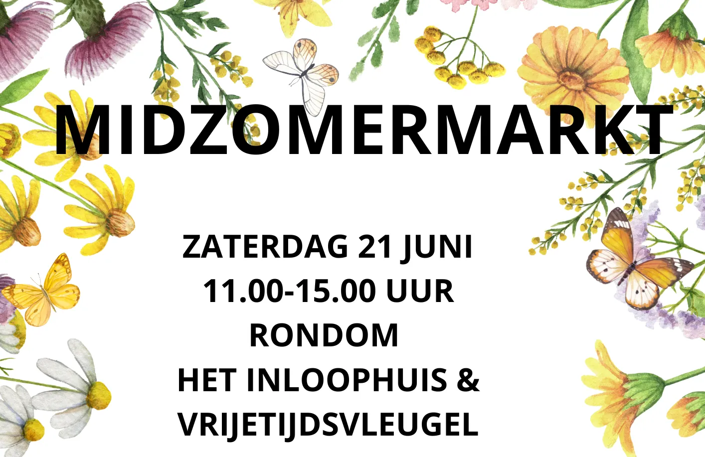 midzomermarkt vrijetijdsvleugel inloophuis dieren