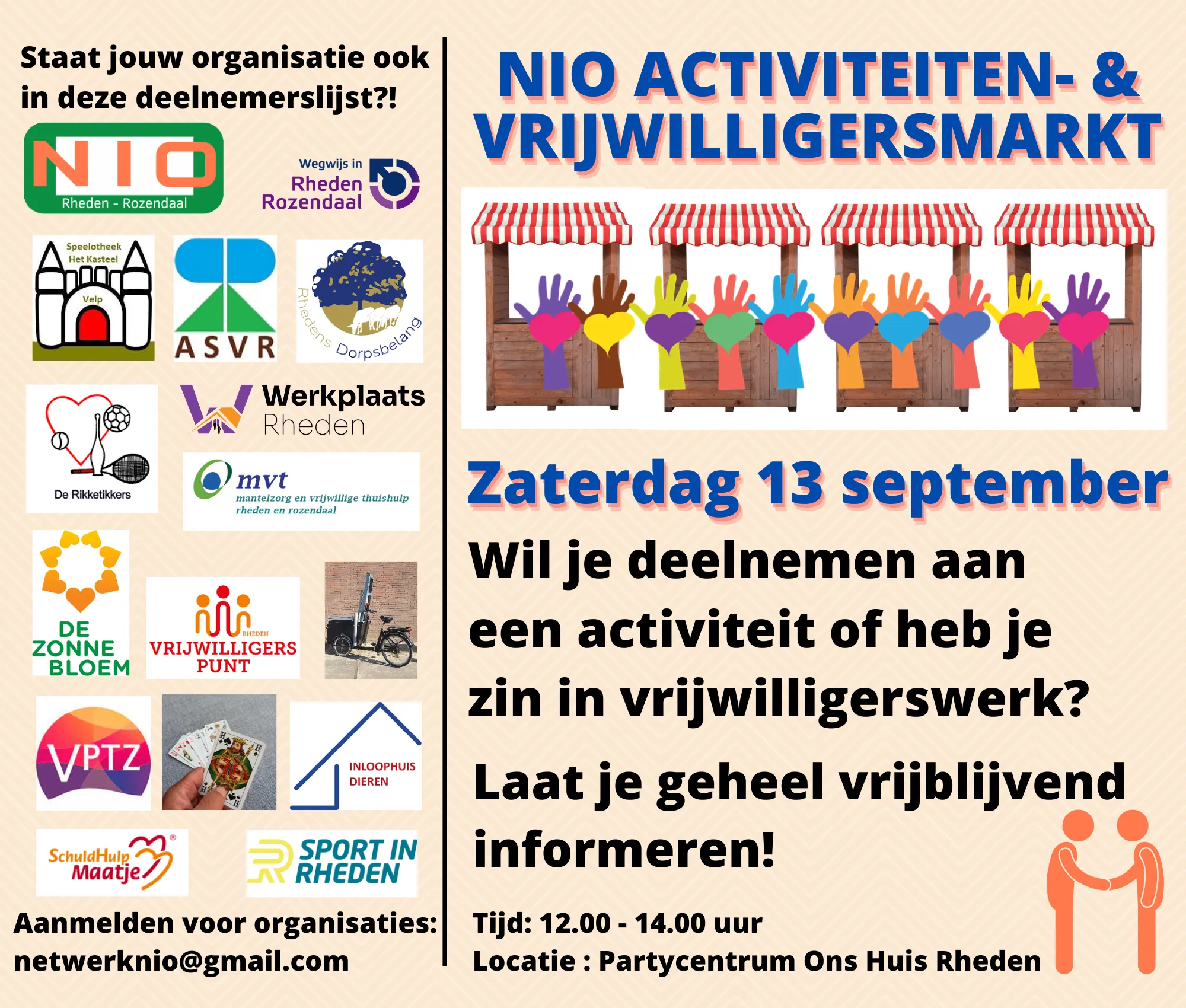 Activiteiten en Vrijwilligersmarkt - Netwerk Informele Ondersteuning