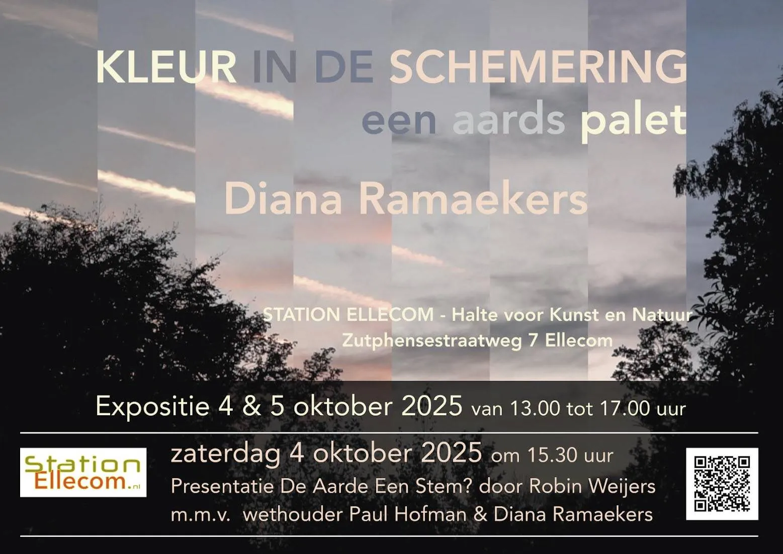 Expositie “Kleur in de schemering, een aards palet” bij Station Ellecom