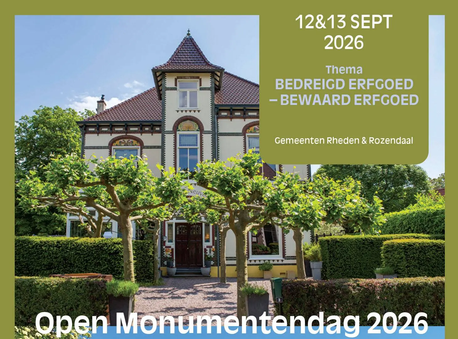 Open Monumentendag 2026 - gemeente Rheden&Rozendaal