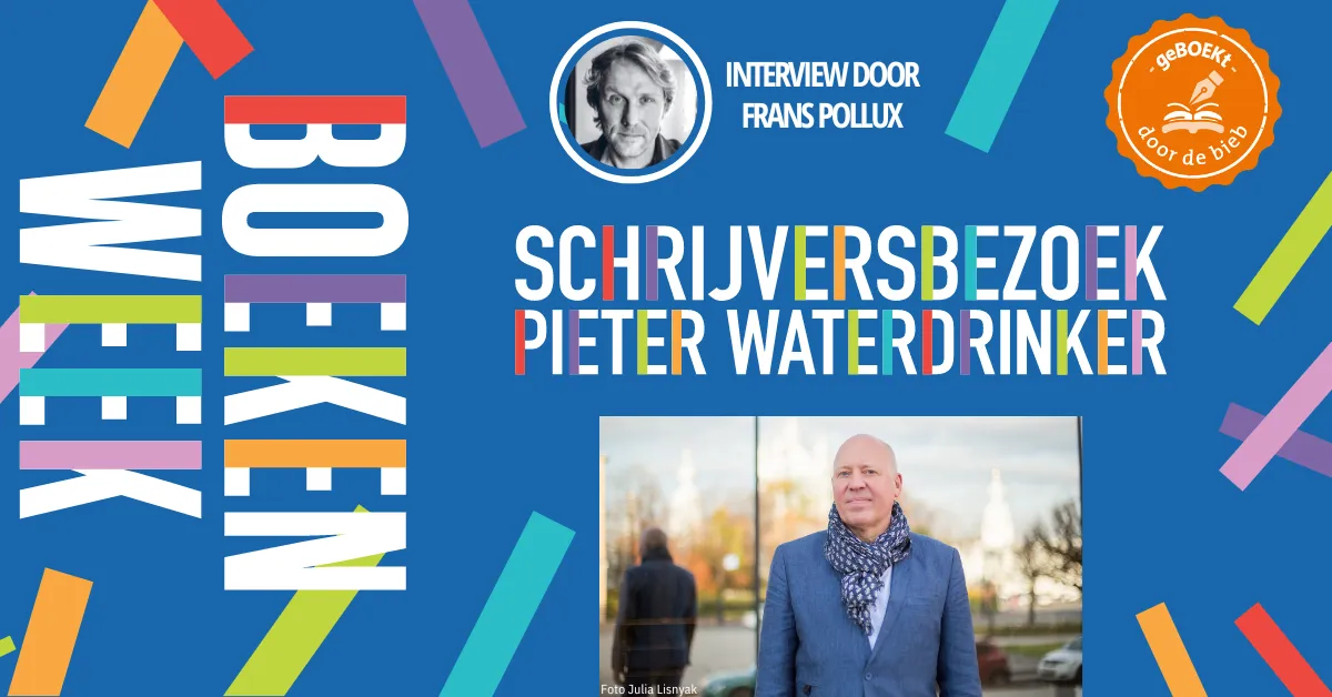 afbeelding schrijversbezoek pieter waterdrinker