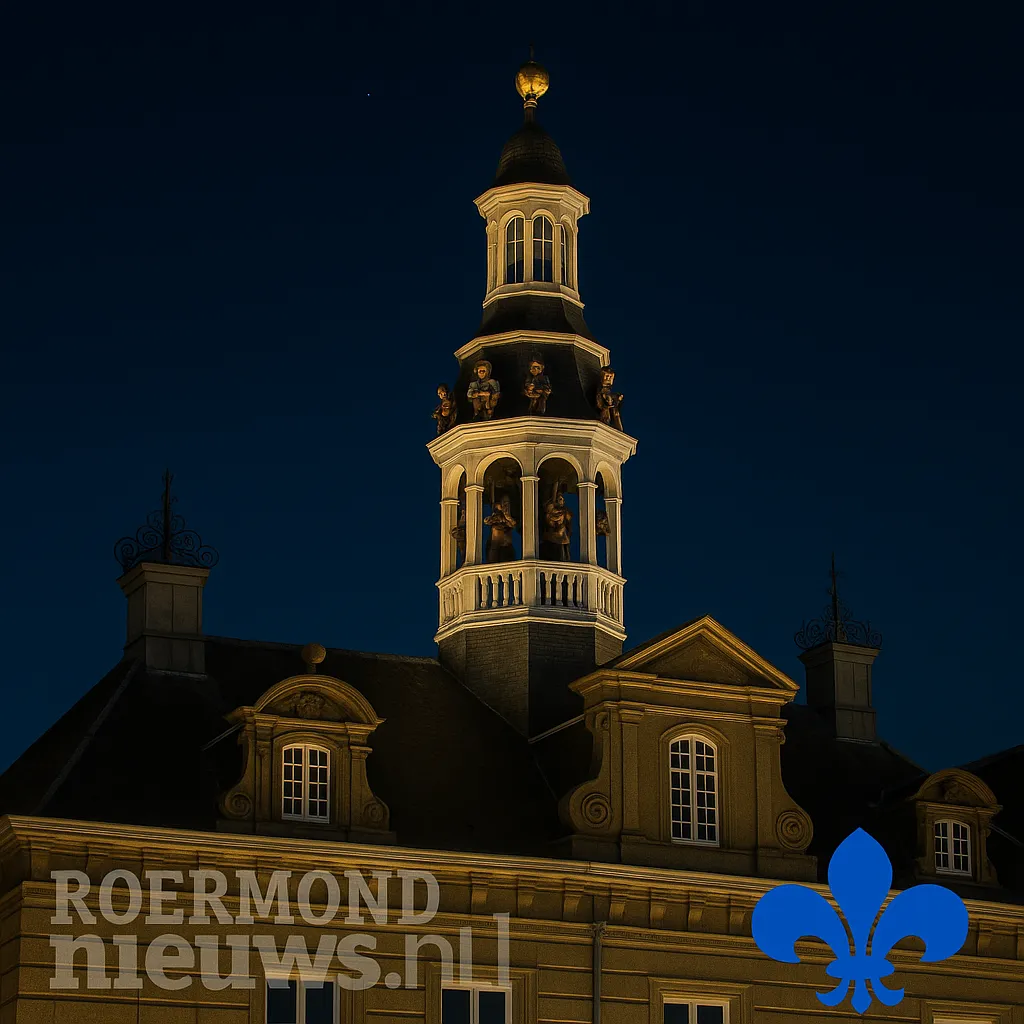Belltoren van Roermond bij Nacht