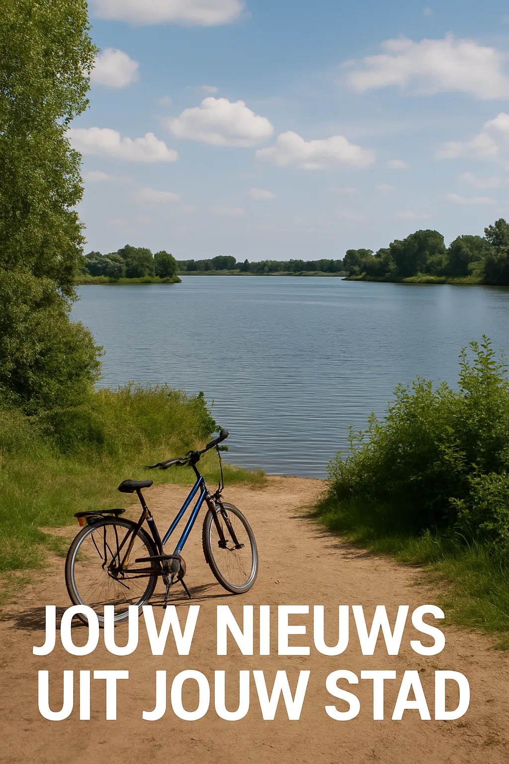 Fietspad langs Maasplassen