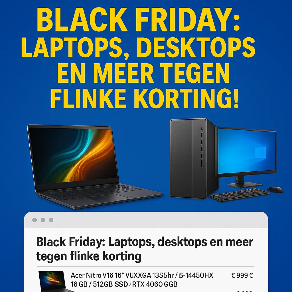 Black Friday Korting op Laptops en Desktops
