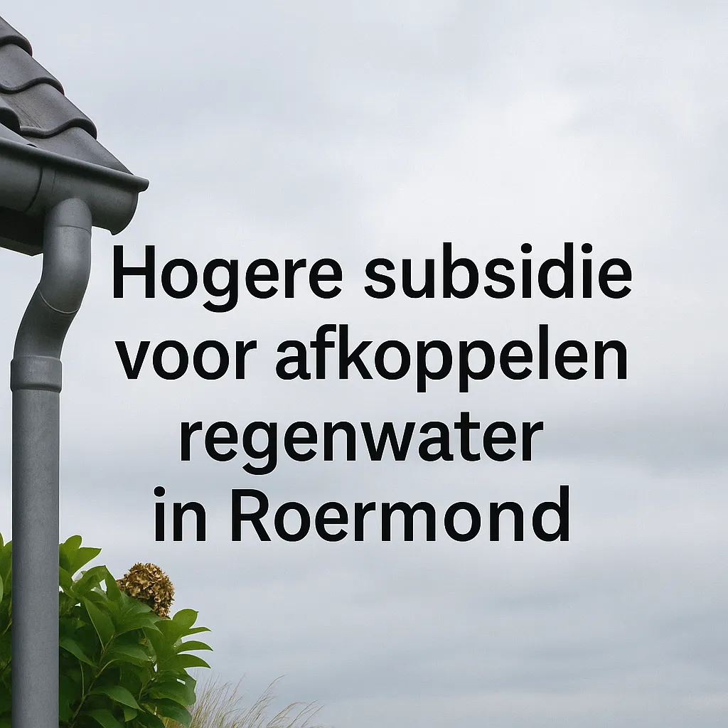 Afkoppelen regenwater in Roermond