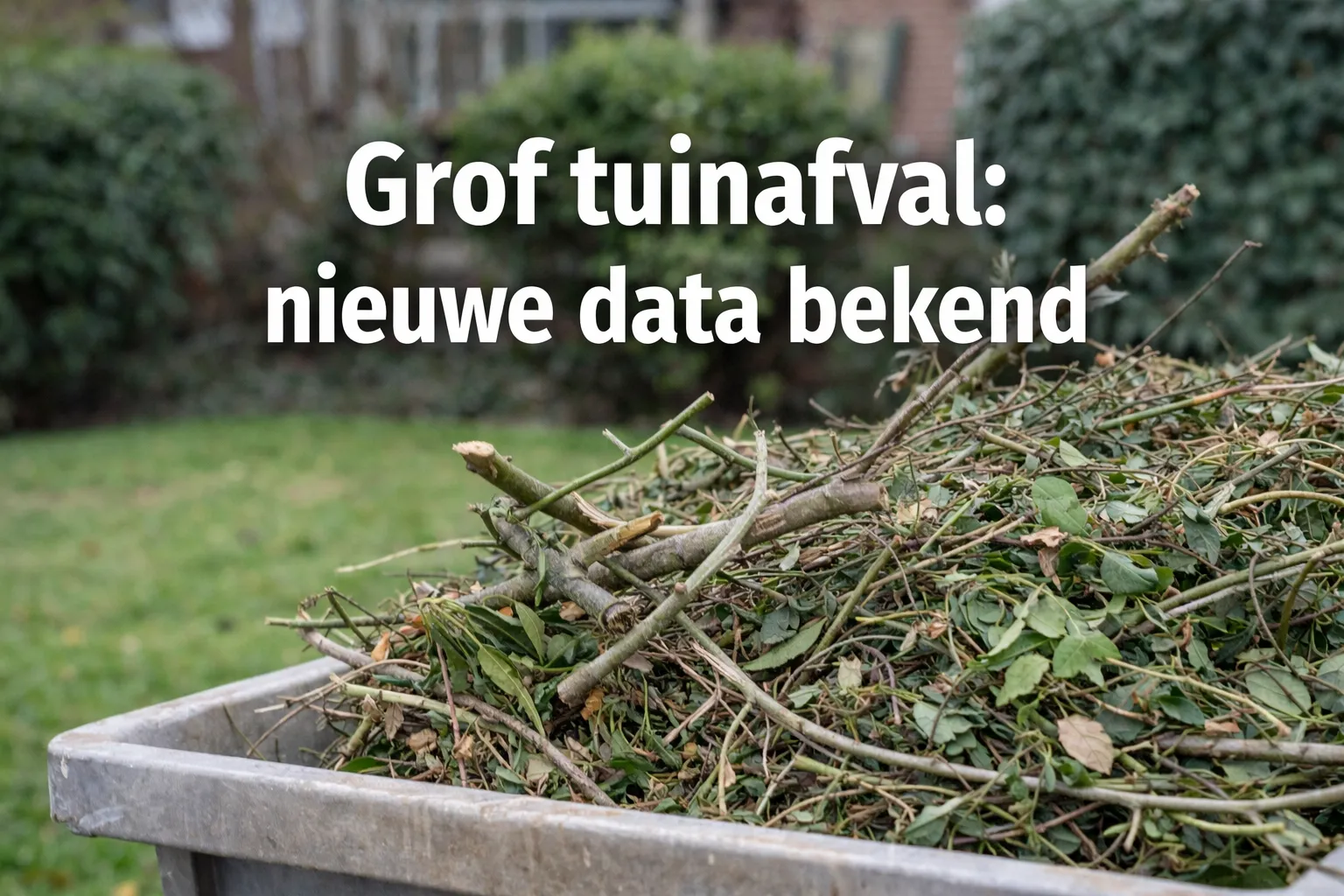 Grof tuinafval in de tuin