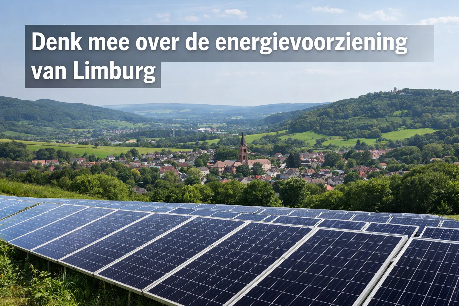 Zonnepanelen in het Limburgse landschap