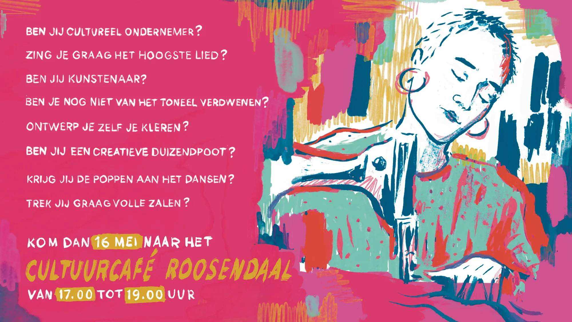 banner cultuurcafe met tekst