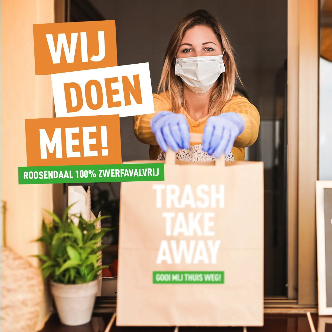 eten afhalen afval opruimen wij doen mee
