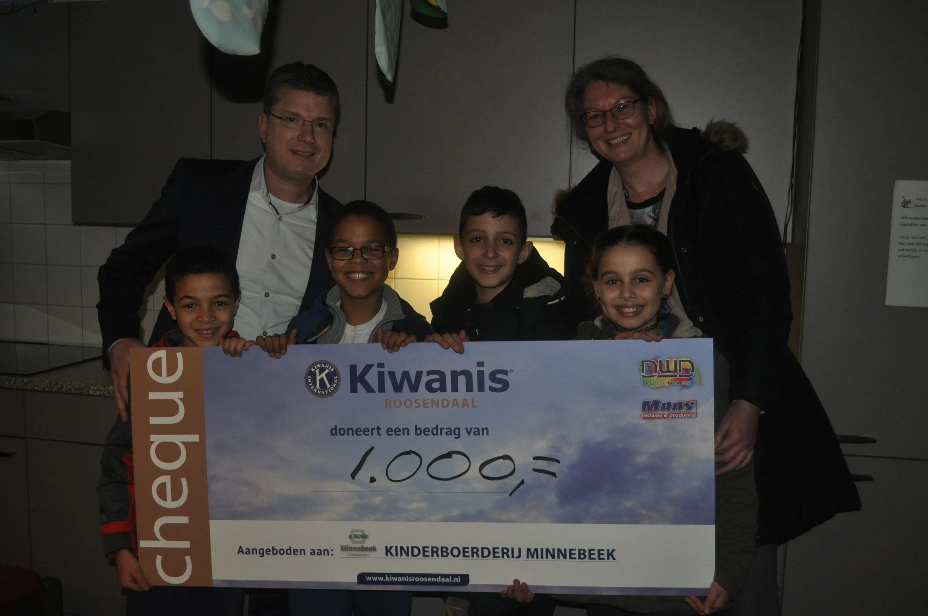 kinderboerderij minnebeek cheque uitreiking