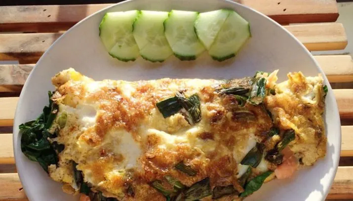 omelet met zalm