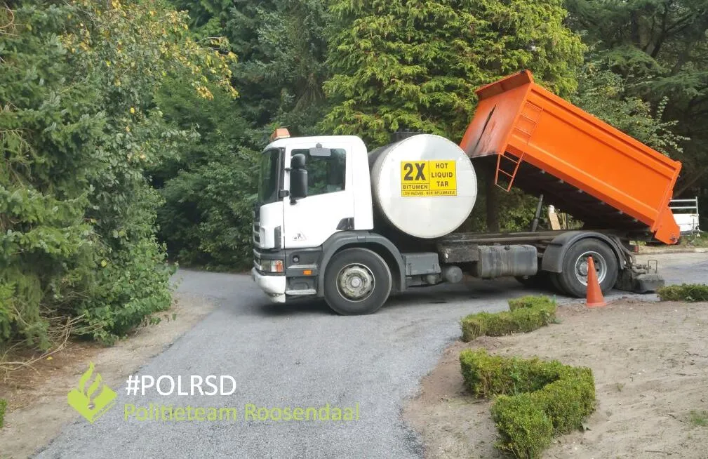 oplicht asfalteren politie