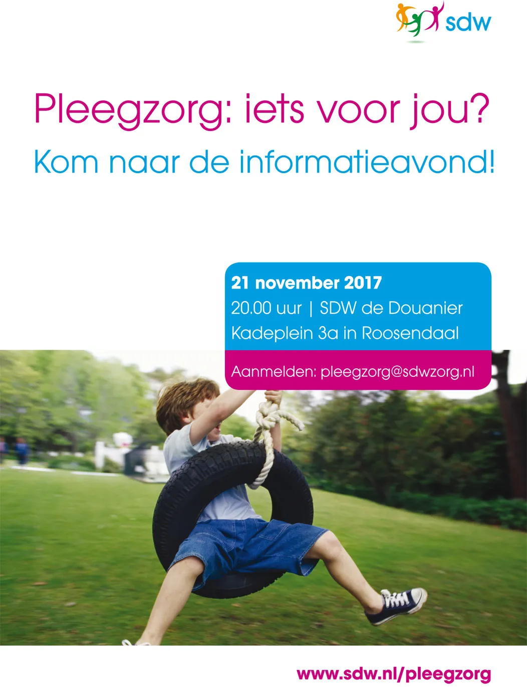 poster pleegzorg2017 bijeenkomst 21 november