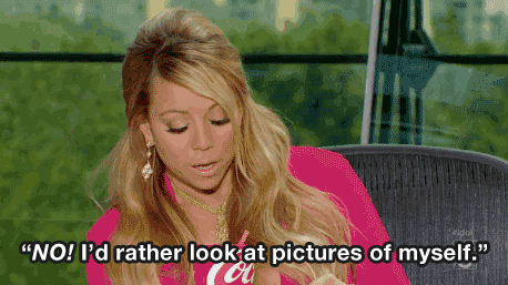 mariah carey rather look at pictures of self