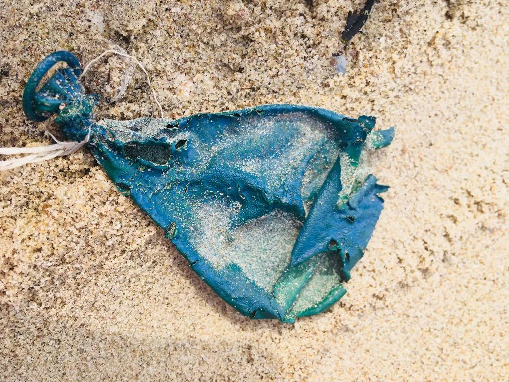 ballonrest op het strand