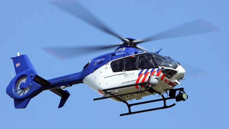 politie helikopter in actie ede