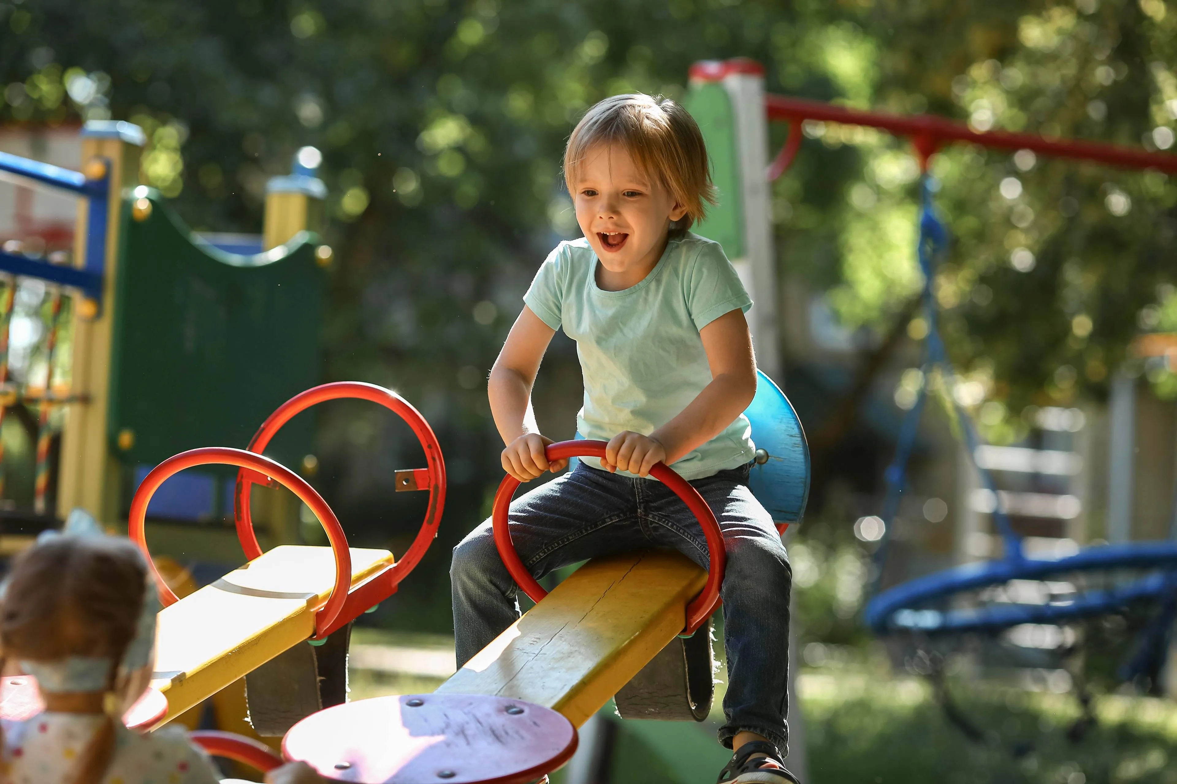 kids playing park