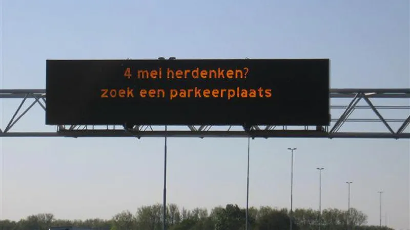 4 mei herdenken zoek een parkeerplaats