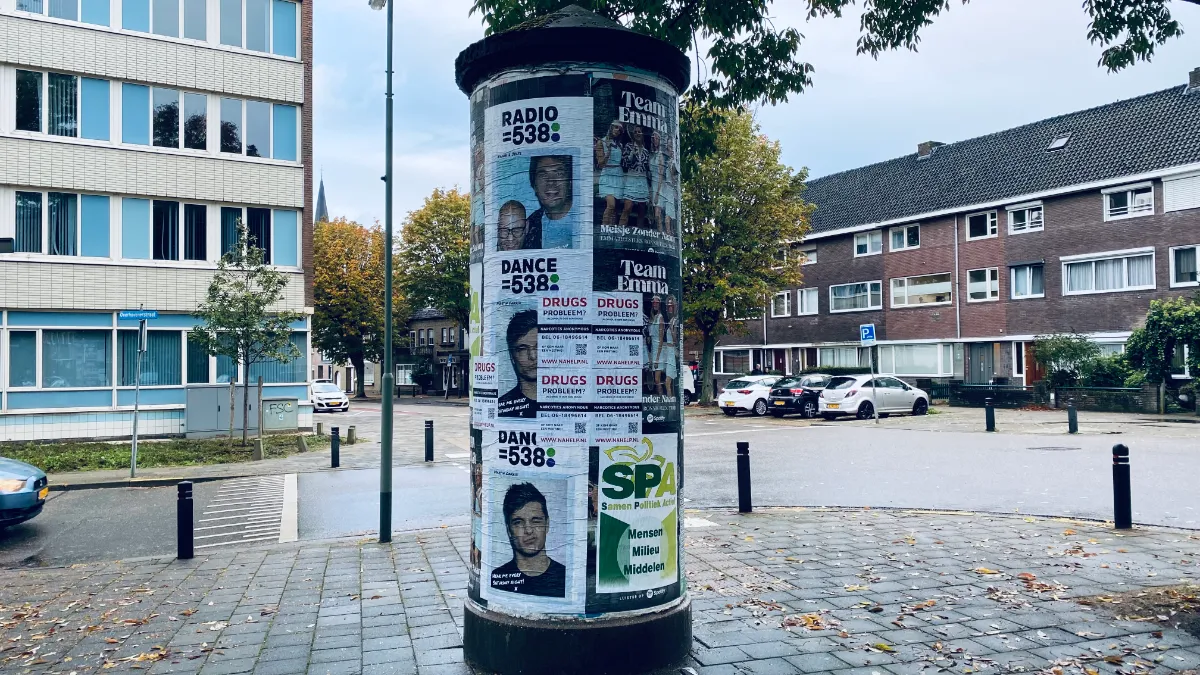 aanplakzuil in sittard