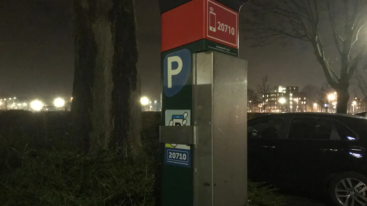 afgesloten parkeerbetaalzuil