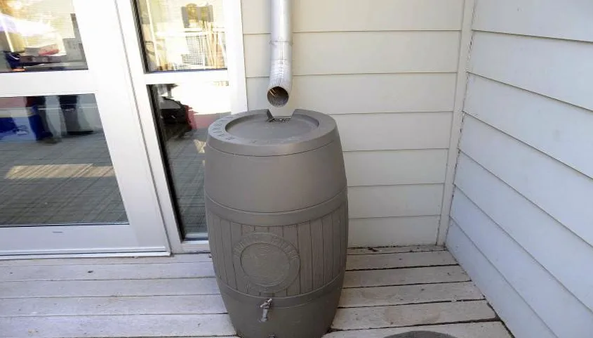 afkoppelen regenwater regenton