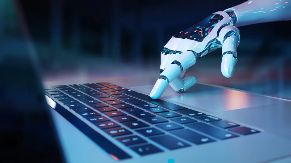 ai robot programmeert computer