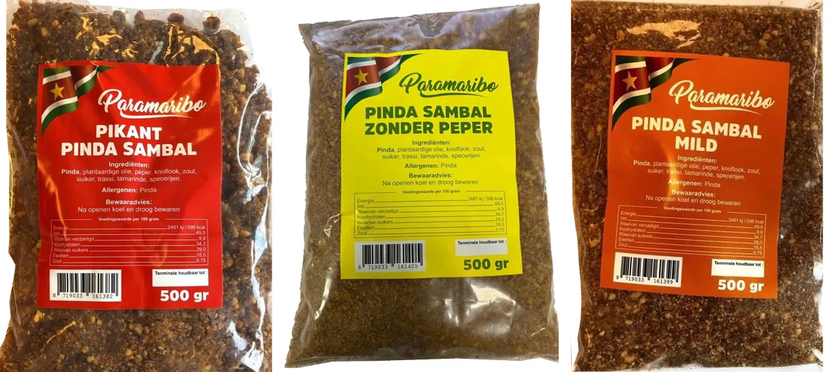 allergenenwaarschuwing pinda sambal