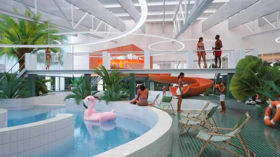 artist impression zwembad glanerbrook na de verbouwing