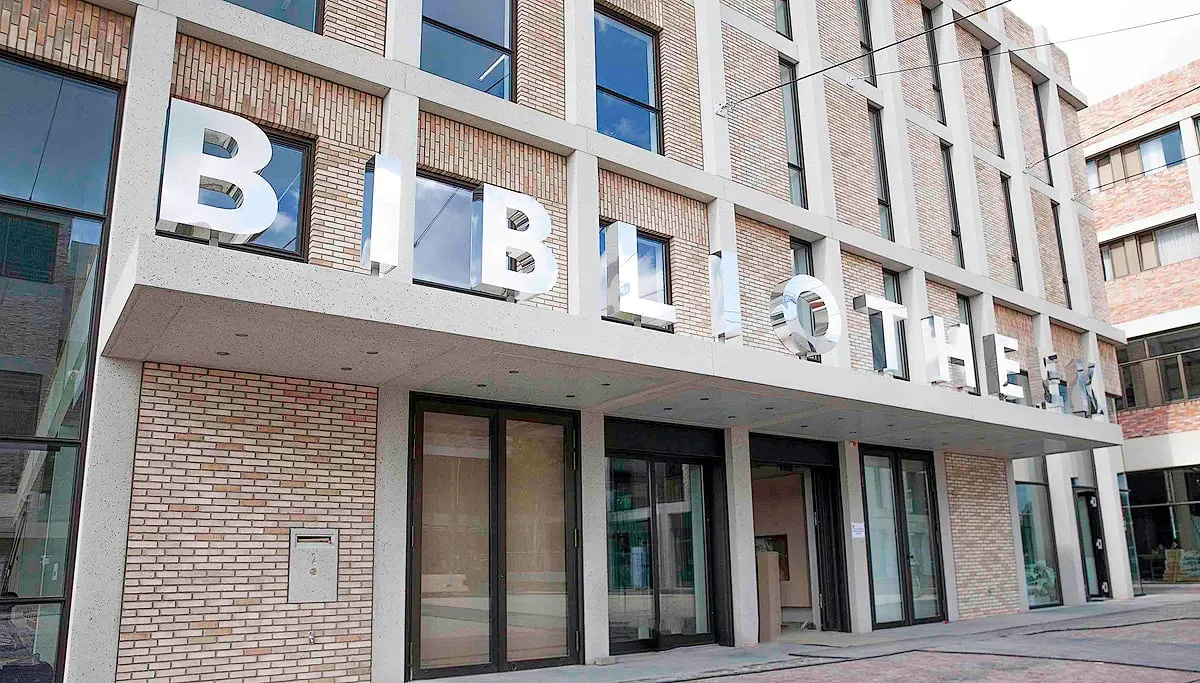 bibliotheek ligne ingang plein