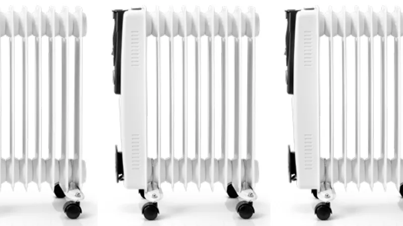 blokker olieradiator veiligheidswaarschuwing