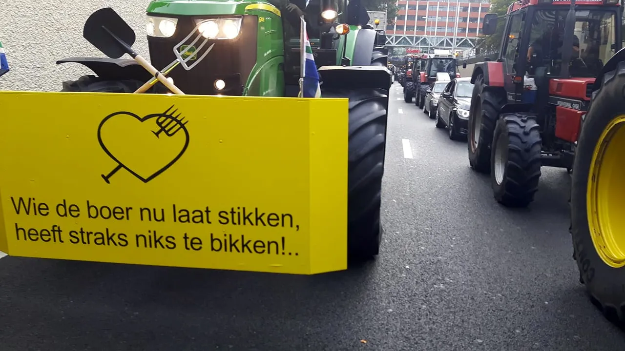 boerenprotest in den haag foto guus queisen