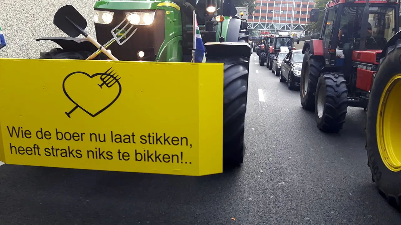 boerenprotest in den haag foto guus queisen
