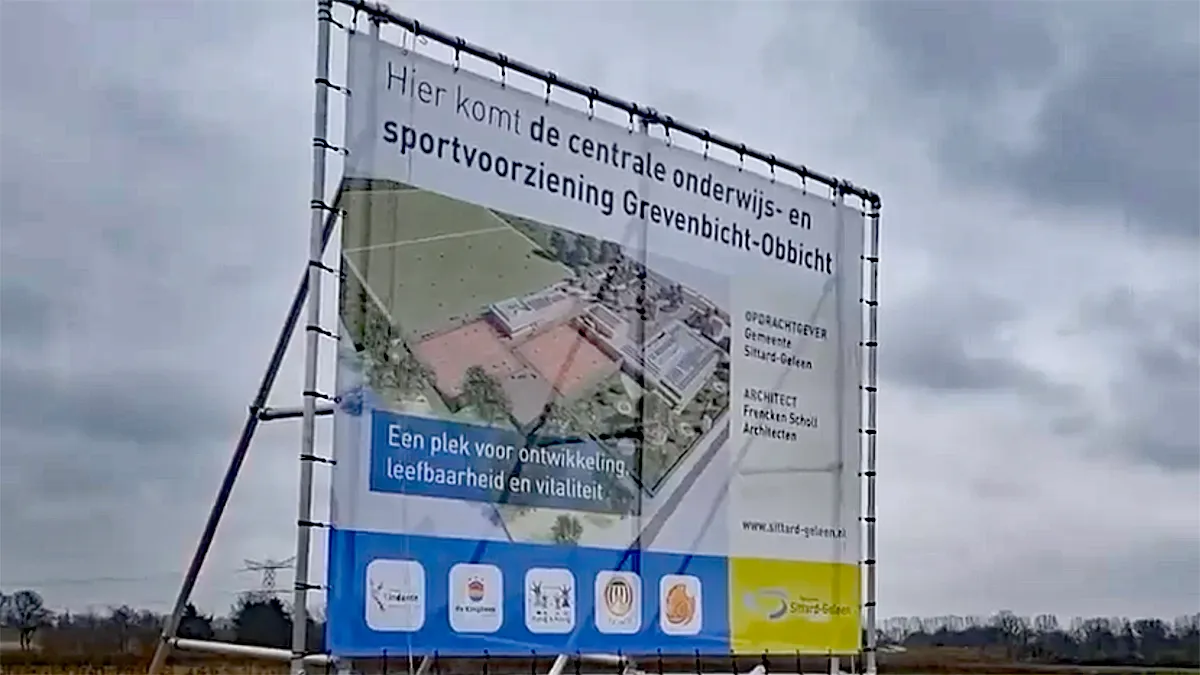 bouwbord sport en kindcentrum obbicht grevenbicht