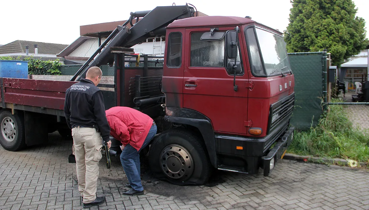 brand vrachtauto hazenpad 1