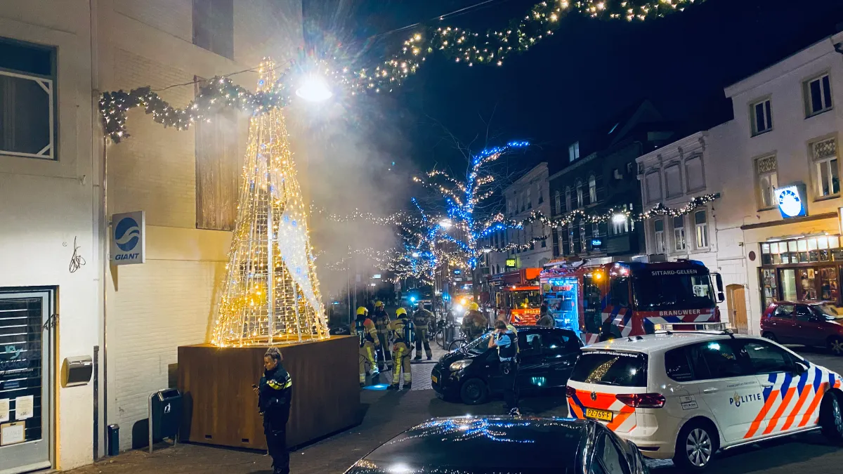 brandweer bij giant store sittard