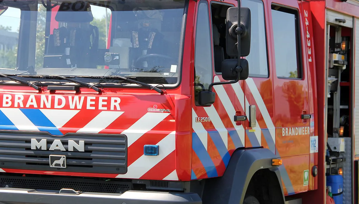 brandweer bluswagen man