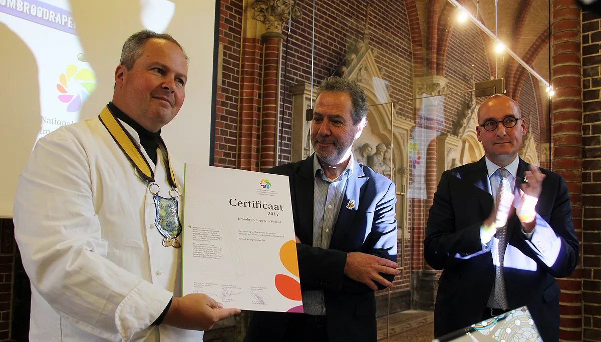 certificaat krombroodrapen nationaal cultureel erfgoed