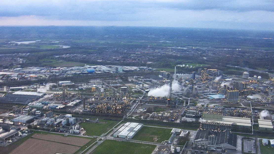 chemelot vanuit vliegtuig gefotografeerd
