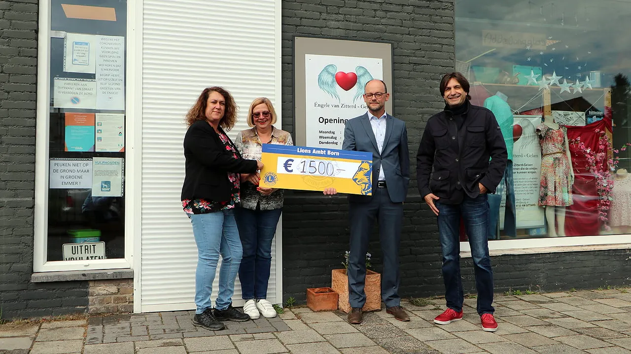 cheque lions ambt born voor evzg 1500 euro