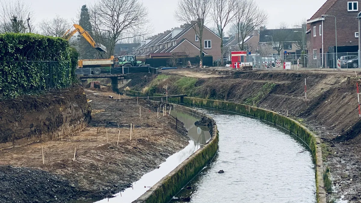 cotelbeek bij ophoven afgraven oevers